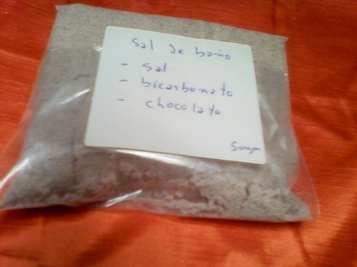 sales de baño de chocolate